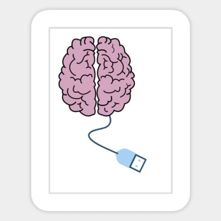 computerised brain Sticker